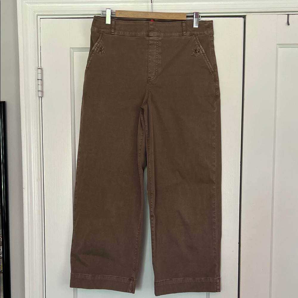 SPANX Stretch Twill Cropped Wide Leg Pant - Picture 2 of 7